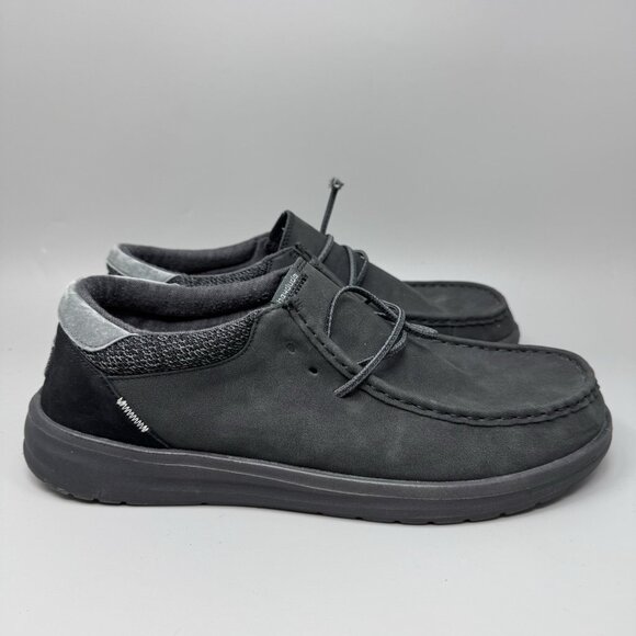 Hey Dude Other - Hey Dude Paul Craft Leather Black Casual Comfort Men Shoes US Size 13